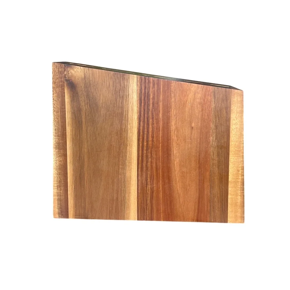 Cangshan Acacia Wood Knife Block 5 Slot Slim Angled Kitchen Cutlery Organizer